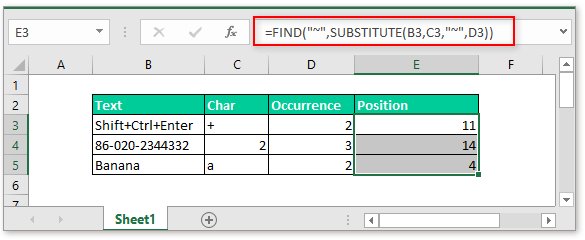 doc find position of nth occurrence of a character 2