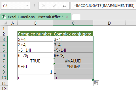 imconjugate function 2