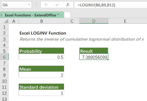 función loginv 2