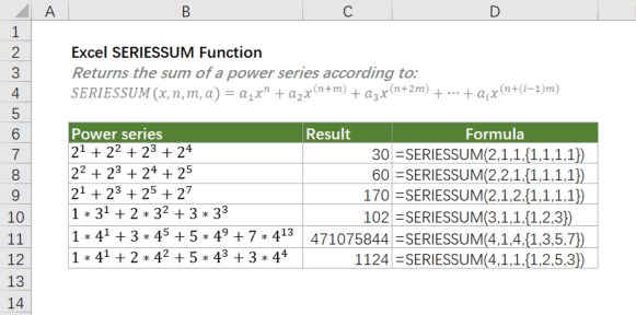 seriessum 函數 1