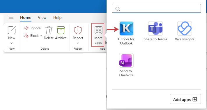 Kutools for Outlook in Outlook web