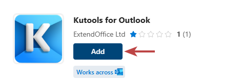 the Kutools for Outlook result