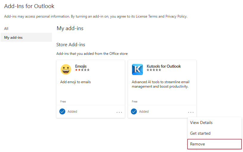 Uninstall Kutools for Word