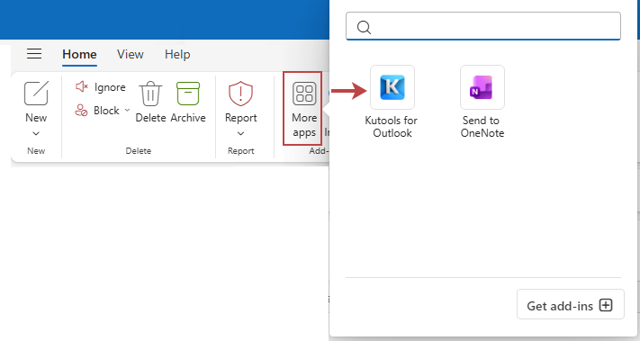 Kutools for Outlook in New Outlook