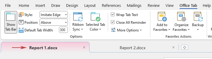 The tab updates to the chosen color