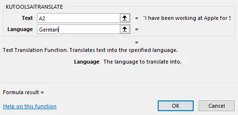 configure the arguments