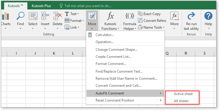 Automatically resize comment boxes to fit the contents in Excel