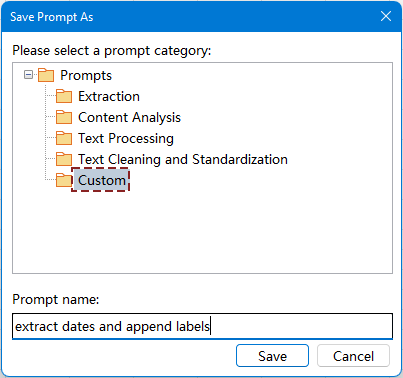 name and save the rules