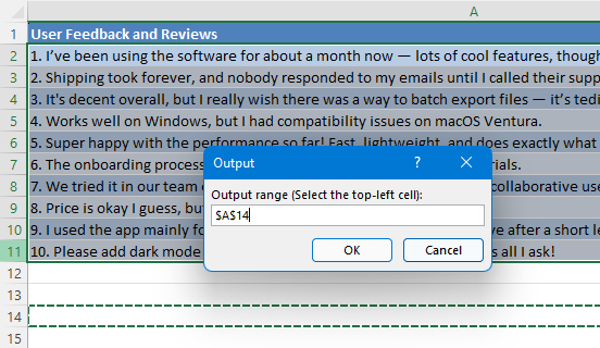 choose a destination cell