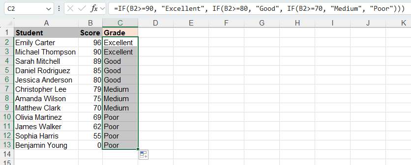 Kutools inserted the formula automatically