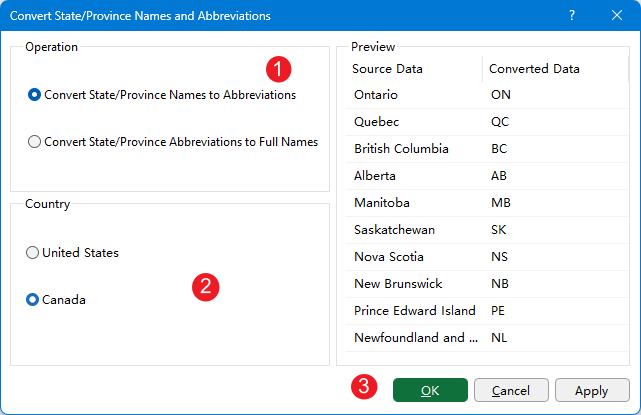convert-Canada-state-names-to-abbreviations