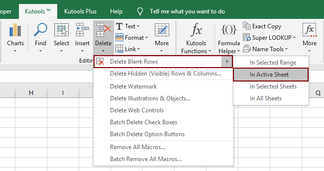 easy way to delete empty rows in excel