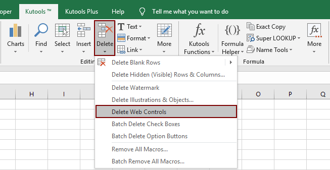 delete kutools for excel