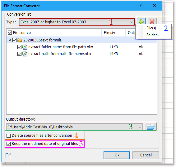Quickly Convert Multiple Xlsx Files To Xls Or Pdf Files In Excel 8509
