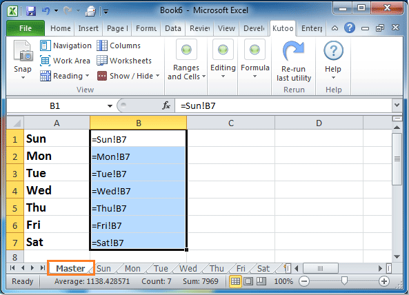 Quickly Fill Cell References From Multiple Worksheets In Excel