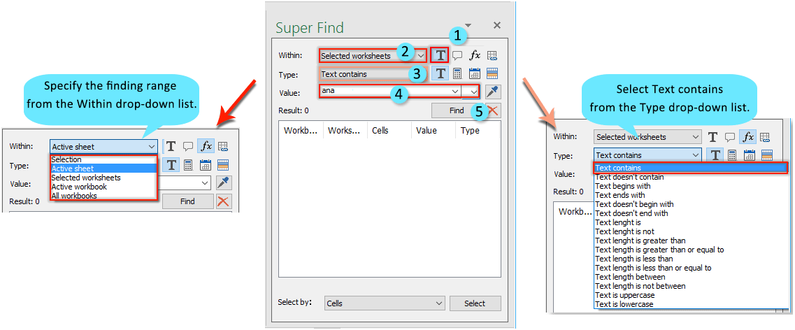 Quickly Find Specific Text String Only In Cell Value In Excel
