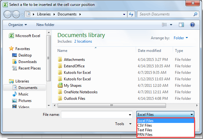 Quickly import or insert data from another worksheet or text files in Excel