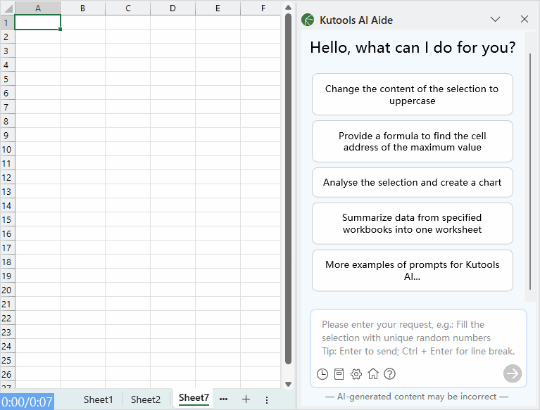 Invoke Kutools Functions with kutools ai