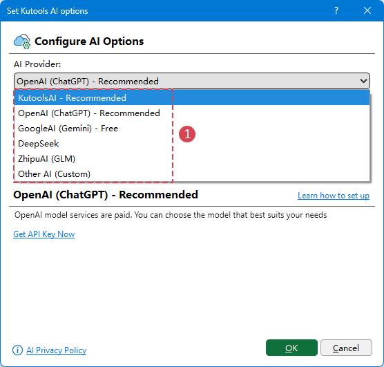 choose one AI Provider