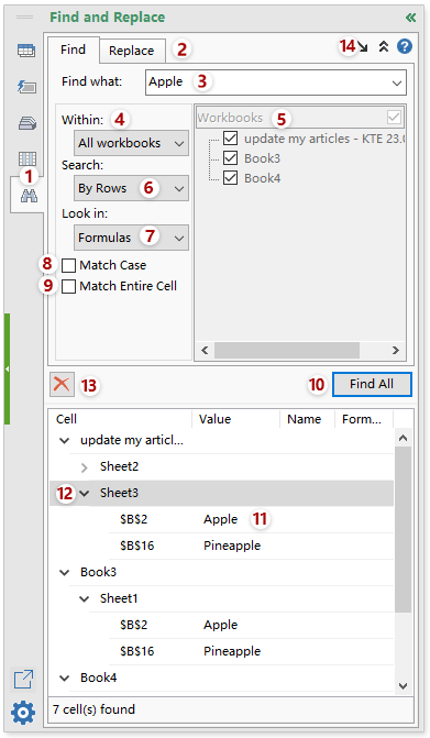 strel navigacija napredno najti zamenjaj 1