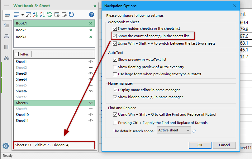 Navigation Pane List Sheets, Workbooks, Columns and Names in Excel