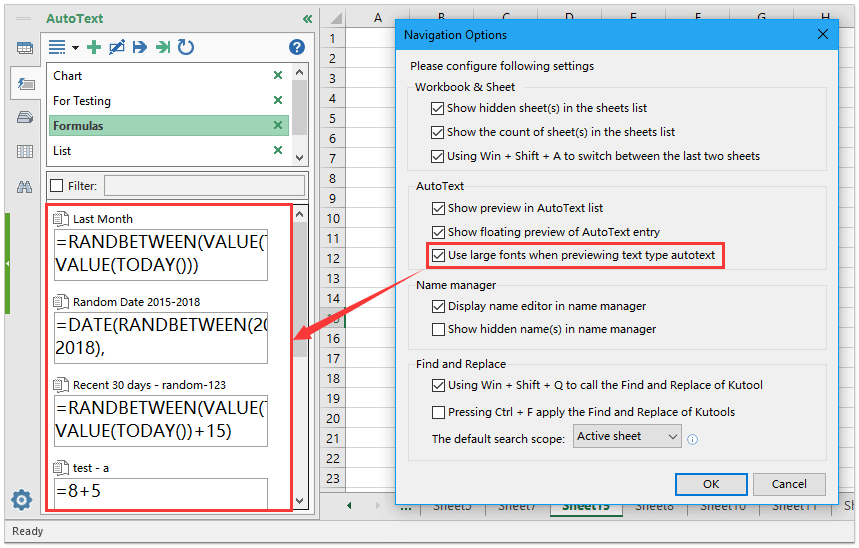 Navigation Pane List Sheets, Workbooks, Columns and Names in Excel