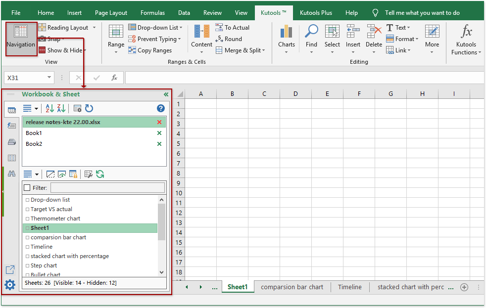 volet de navigation de tir kte22