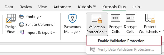 Enable Validation Protection