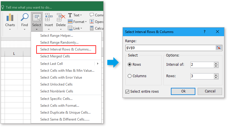 shot select interval rows columns 01