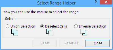 Seleziona, deseleziona e inverti rapidamente più intervalli in Excel