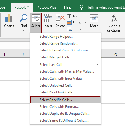 Selecteer Snel Specifieke Cellen, Hele Rijen Of Hele Kolommen Op Basis Van  Criteria In Excel