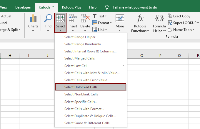 Quickly Select All Unlocked Cells In Excel 0994