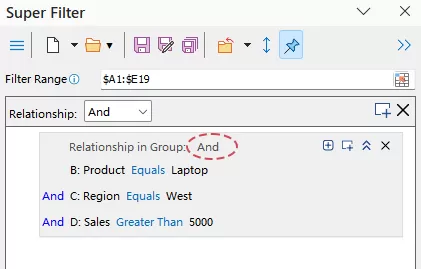 configure the criteria