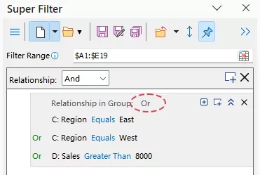 configure the criteria