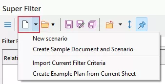 Create or Import Filter Scenarios