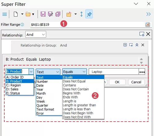 configure the operations