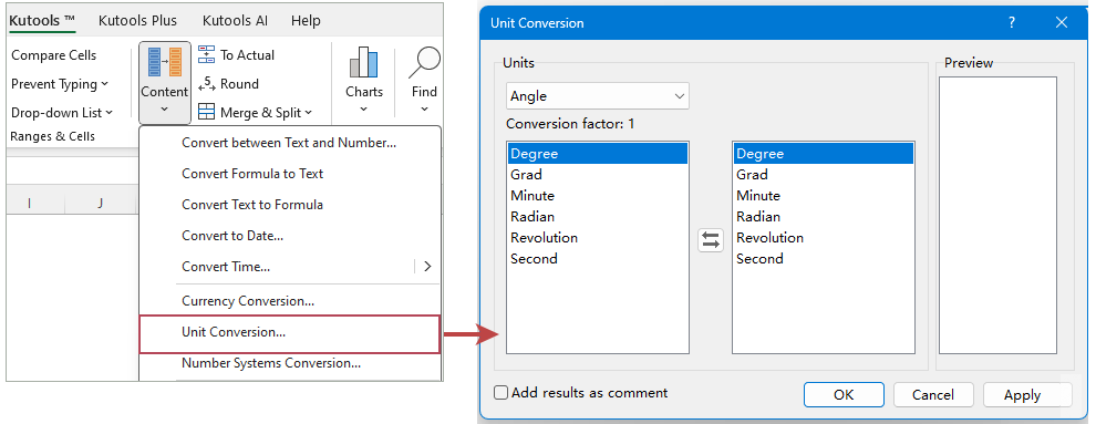 The Unit Conversion feature in Excel