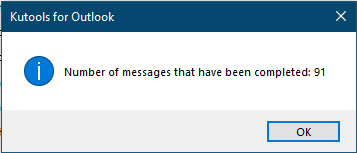 confirm the number of moved items