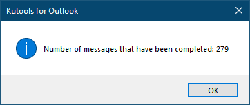 a prompt displaying the number of deleted items