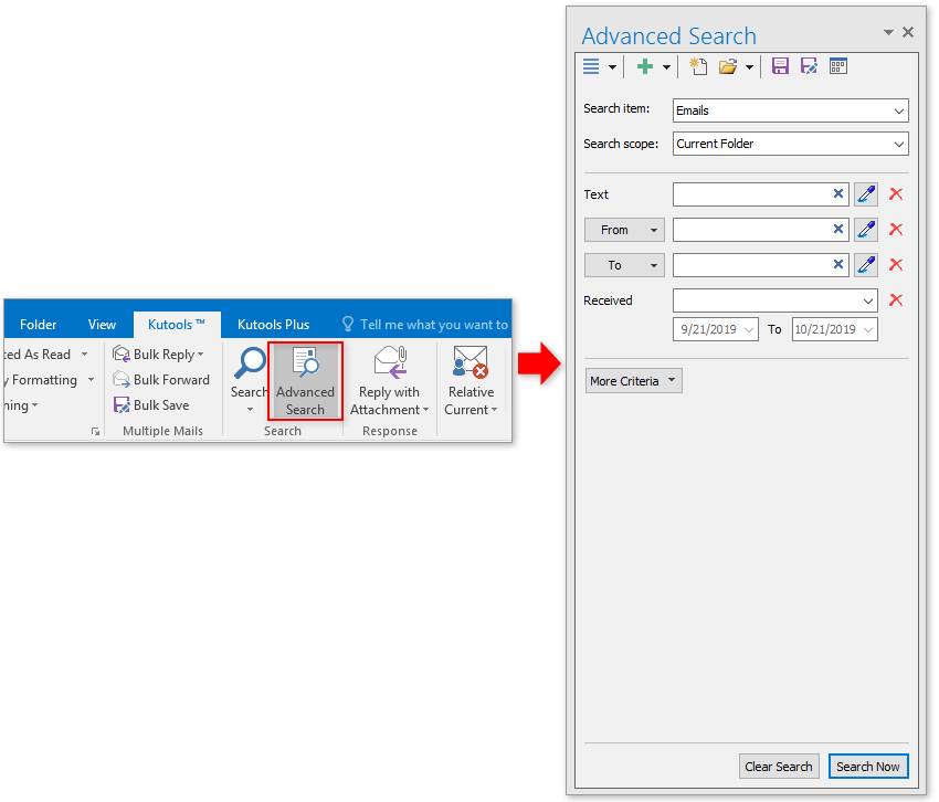 disparou pesquisa avançada e-mail 1