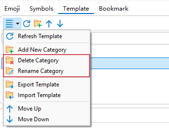 Delete Category or Rename Category