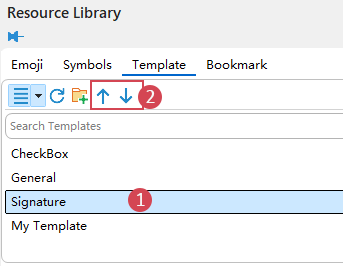 Adjust Category Order by moving up down