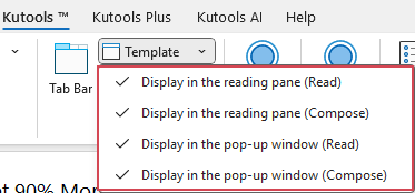 kutools template drop down