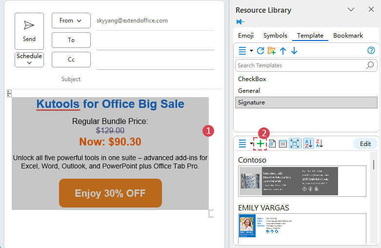 select the content and click add button 