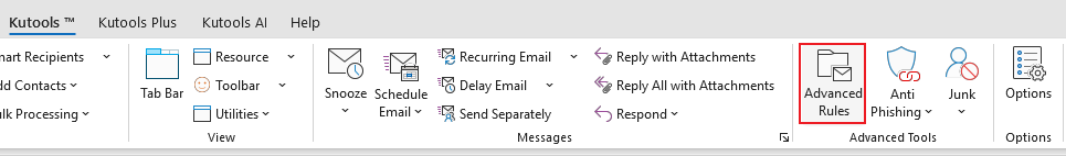 click Advanced Rules from kutools tab