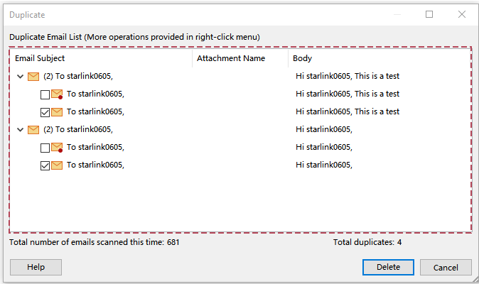 Review the duplicate groups