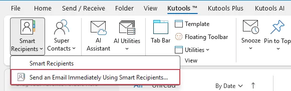 click Send an email immediately using Smart Recipients