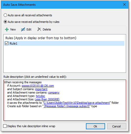 Quickly save all attachments from multiple or all emails in Outlook