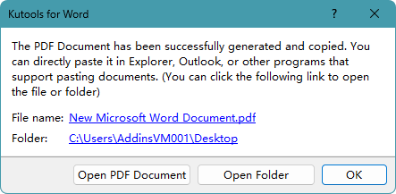 Convert Current Document to PDF