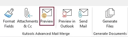 open the preview dialog